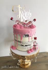 21st Birthday Rose Gold Elegant 18th Birthday Cake Vodka Drip Cake By Jenelle S Custom Cakes Birthday Cake Vodka 21st Birthday Cakes Booze Cake