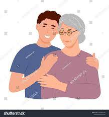 74 Mature Mother Her Adult Son Stock Vectors and Vector Art | Shutterstock