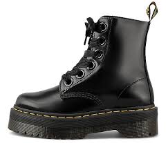 Bei den chelsea boots für damen ist die auswahl so groß, dass für jede frau sicherlich das passende modell dabei ist. Dr Martens Plateau Schnurer Molly Schwarz Gortz 48584502