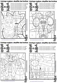 Tout d'abord, nous vous conseillons de faire apprendre à votre enfant la table de 4, après la table de 2 et la table de 3. Coloriages Magiques De Fractions Fractions Coloriage Magique Maths Cm2