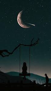 Oboi I Fon Na Telefon Di 2020 Pemandangan Anime Langit Malam Ilustrasi Alam