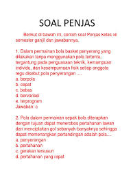 Setiap tim terdiri dari 5 pemain. Soal Pjok Kelas 11 Uts Tentang Bola Basket