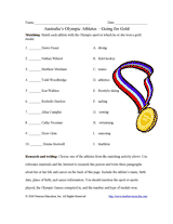 olympic games classroom activities worksheets lessons