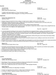 sample student resume business school