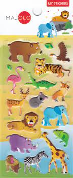 stickers 3d animaux jungle et foret pour enfants album pour autocollants stickers animaux animaux de la savane autocollant