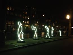 Amsterdam Light Festival Amsterdam December 2014 Street Art Pictures Statue