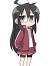 Hoodie Anime Girl With Black Hair And Glasses