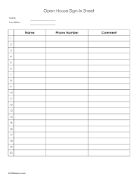 A blank caution sign is convenient because it allows custom messages. Free Sign Up Sheet Sign In Sheet Instant Download