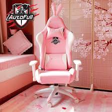 Erommy gaming chair computer game chair office chair ergonomic high back pc desk chair height adjustment swivel rocker ,pink. Autofull Pink Bunny Ears Ergonomic Gaming Chair Cute Kawaii Style Office Chair Pu Leather Shopee Philippines