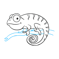 Let me show you how you could draw a fun chameleon like the one available below using only five easy steps. How To Draw A Chameleon Really Easy Drawing Tutorial Easy Drawings Drawings Drawing Tutorial Easy
