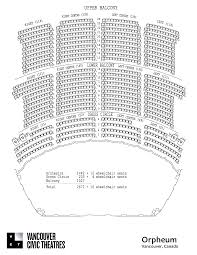 Orpheum Theatre Vancouver Seating Chart With Seat Numbers