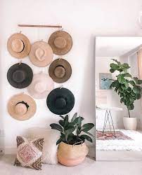 Pin By Michelle Gonsalves On Home Diy Hat Rack Fabric Wall Decor Hanging Hats
