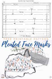 Learn how to sew a fabric face mask to keep yourself and the people around you safe! Free Printable Pleated Face Mask Pattern The Birch Cottage Easy Face Mask Diy Mask Template Printable Face Mask Tutorial