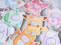 Sorry guys i haven't been able to post a video for a long time.but i am here with a great. Among Us X Pokemon Stickers Set 1 Mochi Cafe