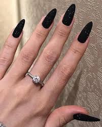Short Almond Shaped Black Acrylic Nails 54 Perfect Short Acrylic Almond Nails Design For This Summer Page 38 Of 54 Latest Fashion Trends For Woman Almond Nails Designs Almond Acrylic Nails Black Almond Nails