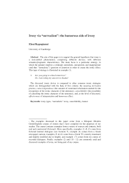 Pdf Irony Via Surrealism The Humorous Side Of Irony