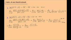 Limite De Functii Exercitii Rezolvate Lic Limitele7 Youtube