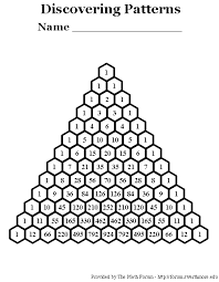Pascal S Triangle Worksheet Google Search