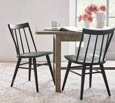 The owen pb comfort dining room page offers a smaller, round dining table. Shay Dining Chair Pottery Barn