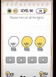 Brain Test Level 90 Answer Please Turn On All The Lights Ava S