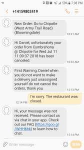 Our support team will then notify the customer that their order. I Got A Warning For Cancelling An Order To A Closed Restaurant Typical Doordash Doordash