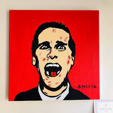 American Psycho Original Painting Canvas by STREETS Signed W/certificate