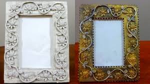 Determine the size of your diy photo frame. Diy Photo Frame Using Cardboard Youtube