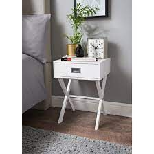 Hilton 1 Drawer Bedside Table White Bedroom Furniture B M White Bedside Table White Bedroom Furniture Bedroom Furniture
