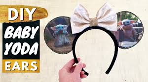 Diy No Sew Baby Yoda Mouse Ears The Child The Mandalorian Inspired Youtube