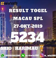Angka Keluaran Togel Macau Spl 27 Okt 2019 Harimau Shio