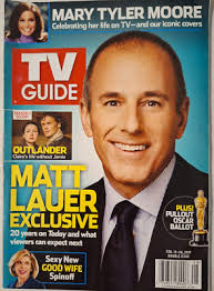 TV Guide (Feb 2017) Matt Lauer/Mary Tyler Moore/Shaun Cassidy/Daniel Levy;  VG+