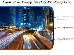 Free city ppt template is an urban design for microsoft powerpoint. Infrastructure Showing Smart City With Moving Traffic Powerpoint Presentation Templates Ppt Template Themes Powerpoint Presentation Portfolio
