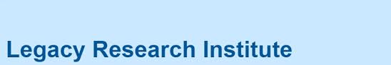 Where life stories live on. Legacy Research Institute