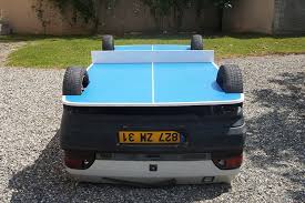 Benedetto Bufalino Turns A Car Into A Playable Ping Pong Table Ping Pong Table Car Urban Furniture