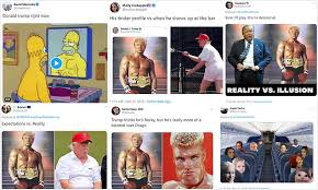 Rocky iv est un film réalisé par sylvester stallone avec sylvester stallone, talia shire. Donald Trump Posts Photo Of Himself As Rocky Twitter Erupts Daily Mail Online