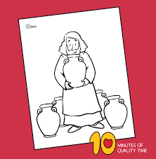 Make yourself a hot beverage (or pour a glass of wine) and get comfy; Jesus Turns Water Into Wine Coloring Page 10 Minutes Of Quality Time