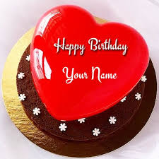 Name Maker Birthday Wishes With Name On Cake Write Name On Beautiful Red Heart Birthday Wishes Cake Mirror Glazed Shining Heart Cake Wit Happy Birthday Cake Photo Birthday Wishes Cake Online Birthday Cake