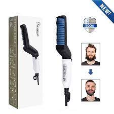 Kadell Electric Hair Straightener Brush Men Quick Beard Straightener Styler Comb Curly Hair Straightening Comb Multifunctional Hair Curling Curler Adjustabl In 2021 Beard Straightening Hair Brush Straightener Straightening Comb