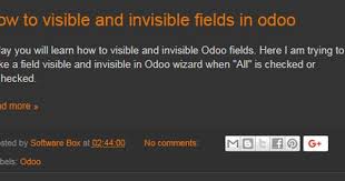 How To Visible And Invisible Fields In Odoo Invisible Fields Visibility