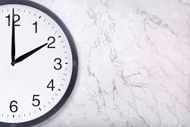 Led display automatically switches off when it's quiet. Closeup Of Wall Clock Show Two Oclock On White Marble Texture Stock Photo Picture And Royalty Free Image Image 120777020