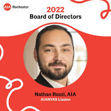 AIA Rochester's AIANYAS Liasion, Nathan Rozzi, AIA. Please check out out  website, www.aiaroc.org to view important information about our programs  and partnerships. @rozziarchitects #aiaroc ...