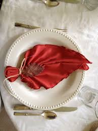 Diy Thanksgiving Table Setting With Leaf Napkins Fold Napkin In Half Diagonally Accordion Fold Thanksgiving Napkins Beautiful Napkin Folding Napkin Folding