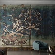 Tapete Nara Col 252 Tapetenagentur De Ausgefallene Tapeten Blaue Tapete Tapeten Floral