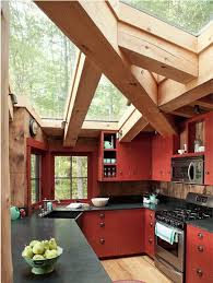 Maybe you would like to learn more about one of these? Red Cabinets And Plenty Of Light A Cottage Kitchen In Maine House Home House Design