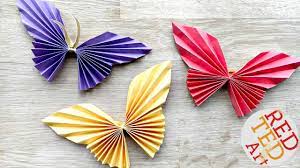How to make origami paper butterfly | easy craft | diy crafts | diy room & wall decor #origami #origamicraftwithpaper #origamicraftin this video, i will show. Easy Paper Butterfly Red Ted Art Make Crafting With Kids Easy Fun