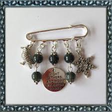 Game Of Thrones Night Gathers And Now My Watch Begins Quote Kilt Pin Stamped Disc Charm Tibetan Silver Raven Disc Charm Silver Bead Caps Tibetan Silver Beads