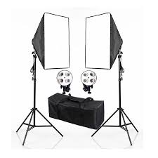 700w Photography Studio Lighting Kit Soft Box Light Stand Holder Bulb Carry Bag