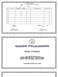 Soal bam kls 6 uts 2 ta 2019/2020. Contoh Buku Batas Pelajaran Sd K13 Siswapelajar Com