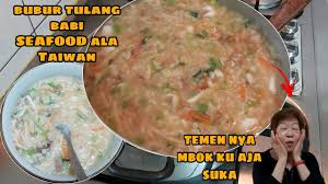 In indonesian, congee is called bubur, and it is a favourite breakfast food in the country. Resep Dan Cara Masak Bubur Tulang Babi Ala Taiwan Bubur Babi Seafood Masak Untuk Majikan Youtube