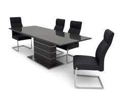 The white gloss dining table comes with 2 saperate packages which may be delivered to your address one or two days apart, please stay patient, thank you! Massimo Extending Grey High Gloss Dining Table With Six Dante Chairs Modish Furnishing